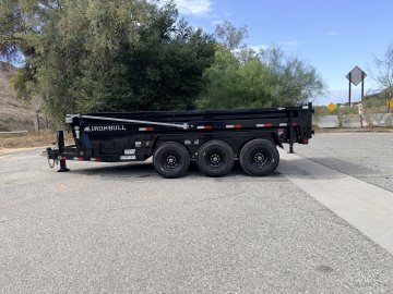 7x16 Iron Bull DTB Triple Axle Dump Trailer | 21,000 LB GVWR | Fully Loaded