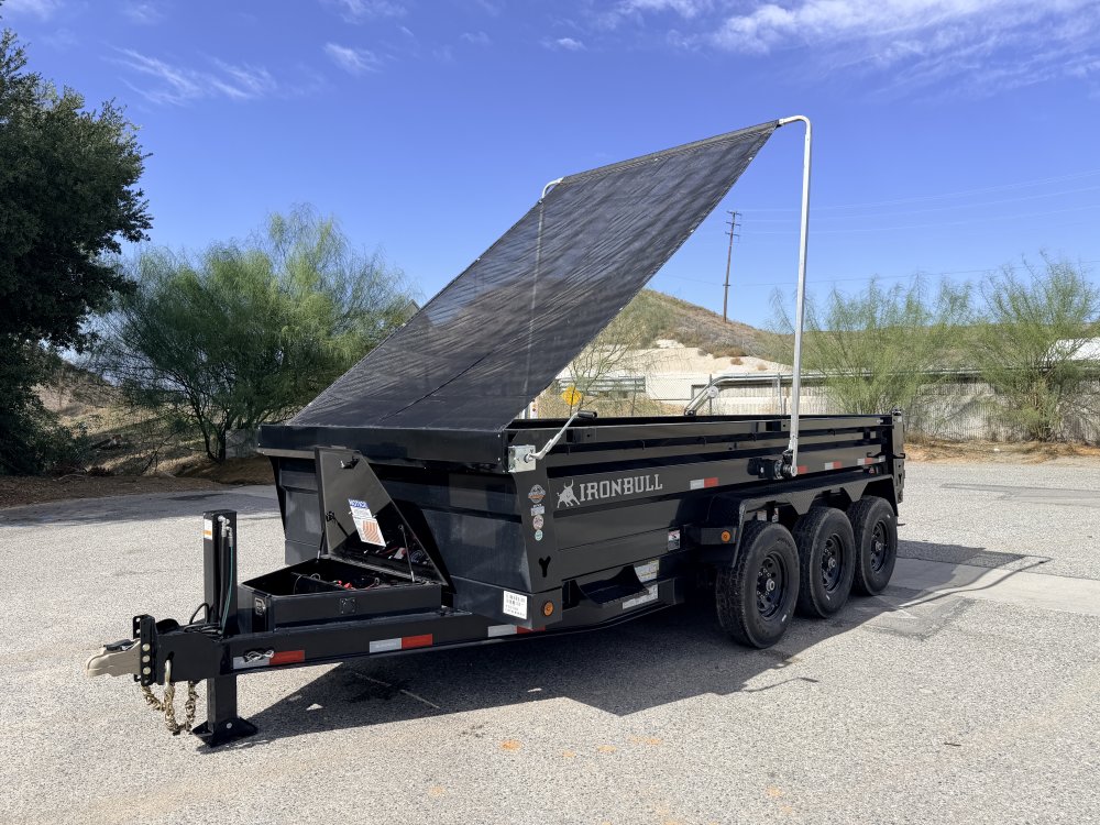 7x16 Iron Bull DTB Triple Axle Dump Trailer | 21,000 LB GVWR | Fully Loaded