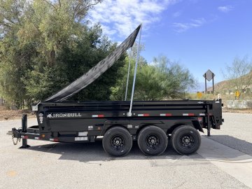 7x16 Iron Bull DTB Triple Axle Dump Trailer | 21,000 LB GVWR | Fully Loaded