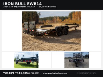 IronBull EWB14 102x20 14K Equipment Trailer - 8" I-Beam Frame