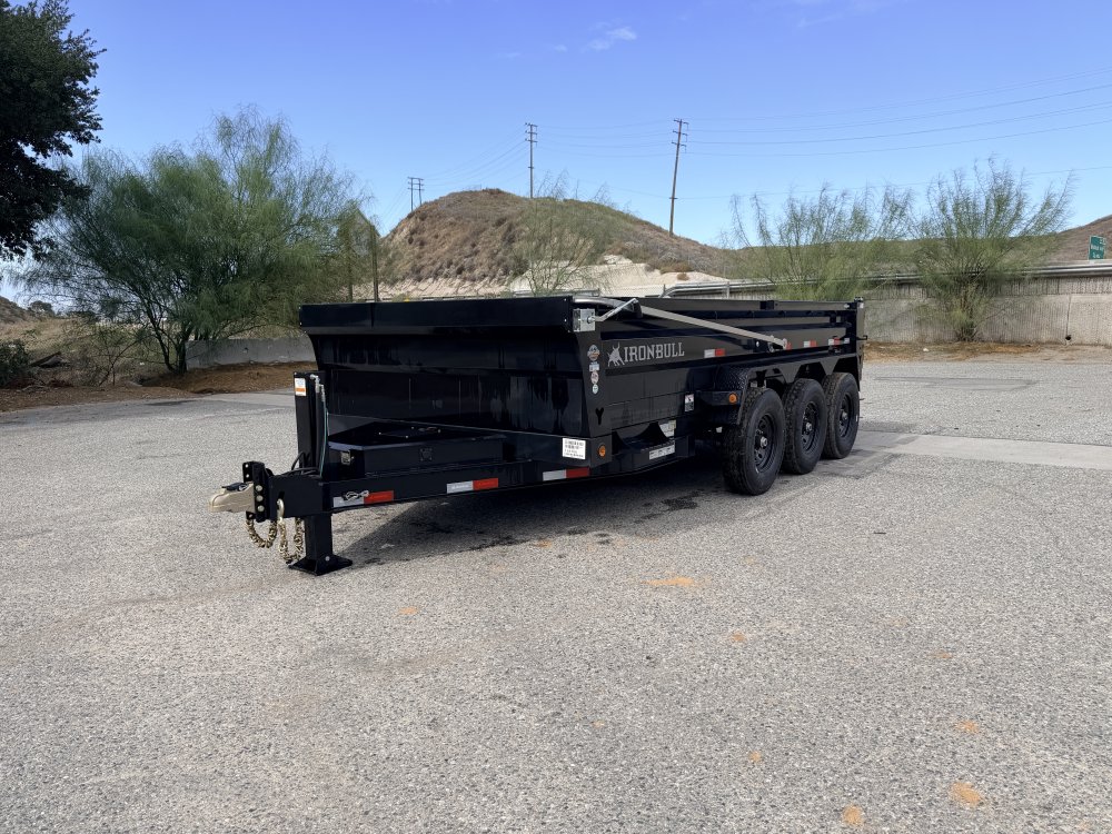 7x16 Iron Bull DTB Triple Axle Dump Trailer | 21,000 LB GVWR | Fully Loaded
