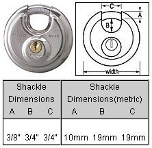 Safety Padlock, Alike Key, 3/8 in Shackle, Stainless Steel Body, Double Deadbolt Locking Locking