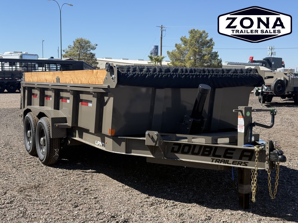 2027 Double A LP147 - 14ft Dump - 7k Axles - 7ft Ramps - 3/16" Floor