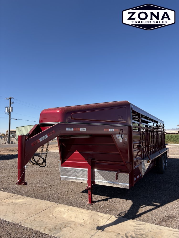 GR Trailer 6'8"X24' 14K Gooseneck Stock Trailer