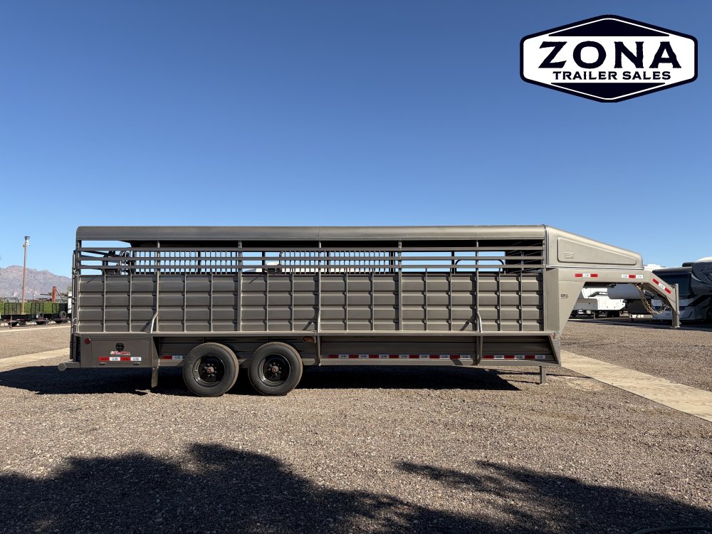 GR Trailer 6"8'x24' 16-K Gooseneck Stock Trailer
