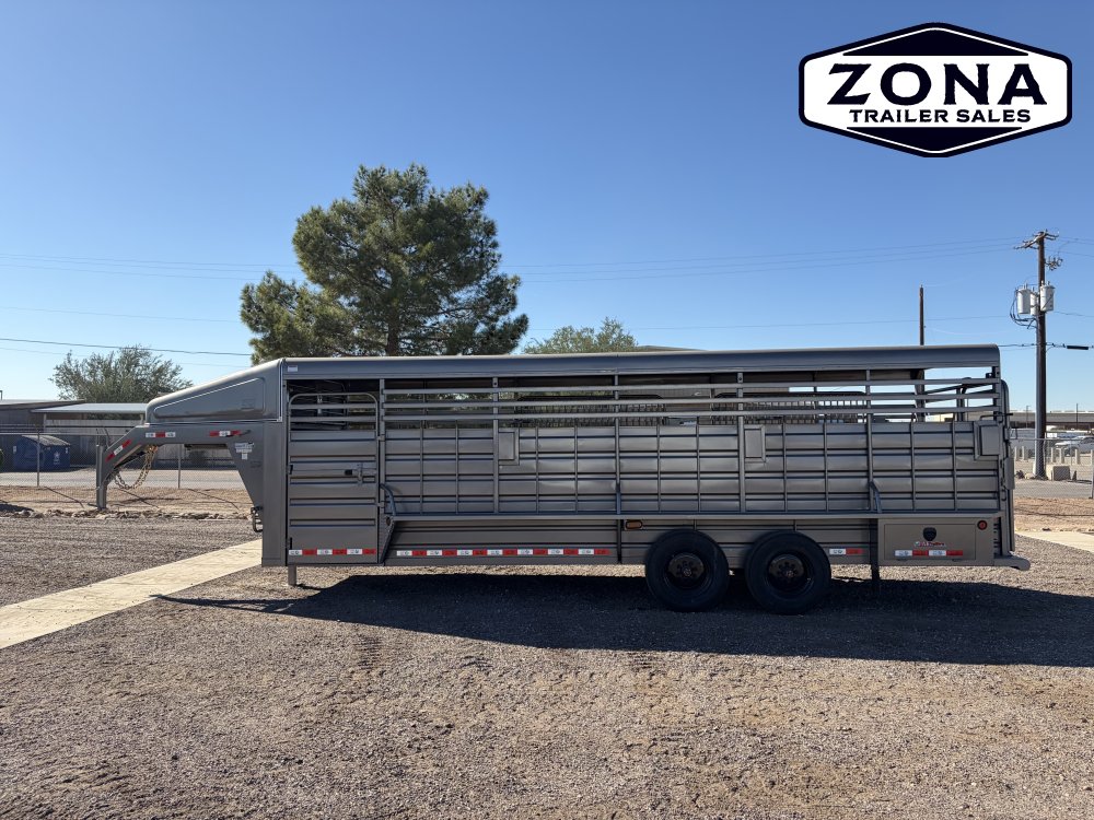 GR Trailer 6"8'x24' 16-K Gooseneck Stock Trailer