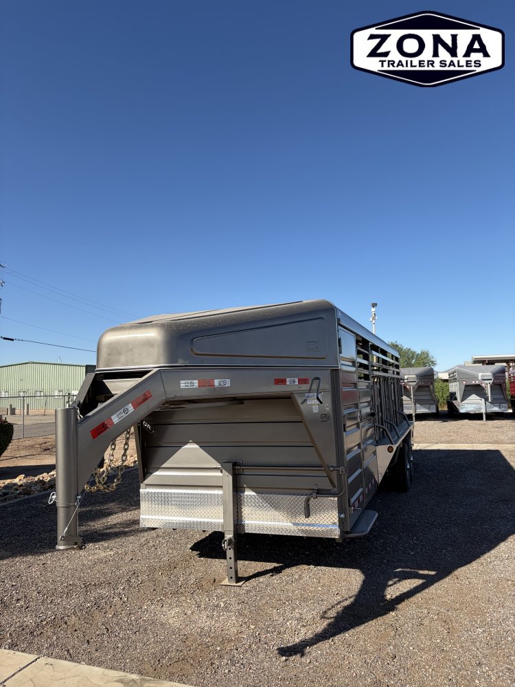 GR Trailer 6'8"X24' 14K Gooseneck Stock Trailer