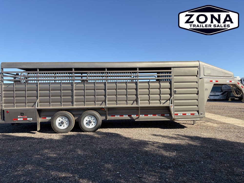 GR Trailer 6'8"X24' 14K Gooseneck Stock Trailer