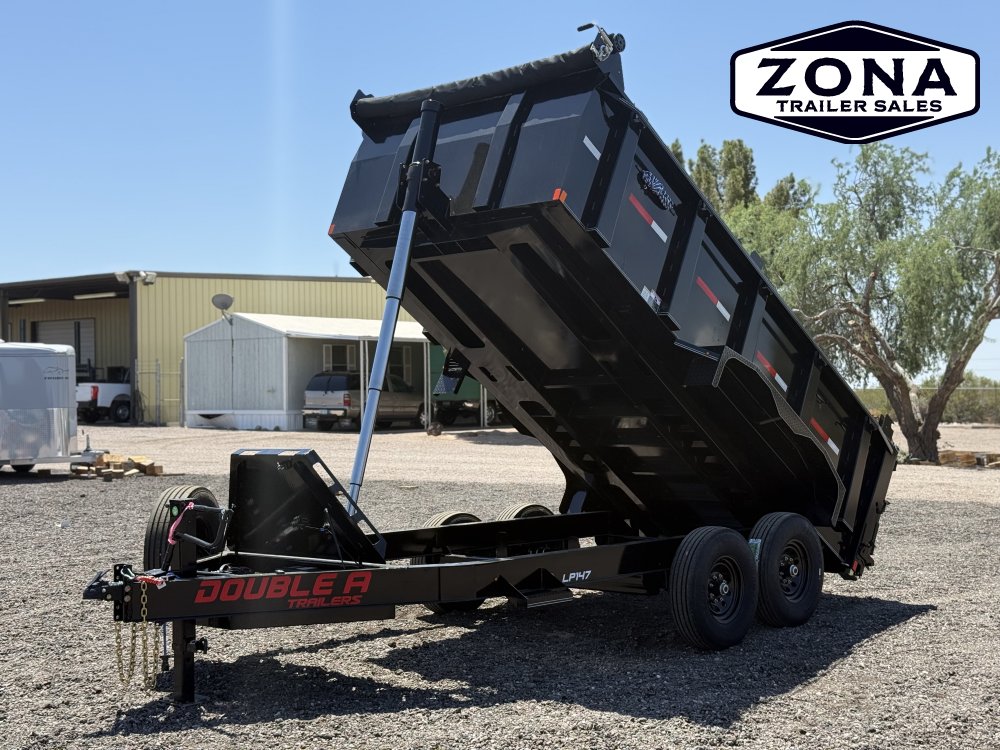 2027 Double A LP147 - 14ft Telescopic Dump - 3ft Sides - 15.4k GVWR - 7k Axles - 14 Ply Tires