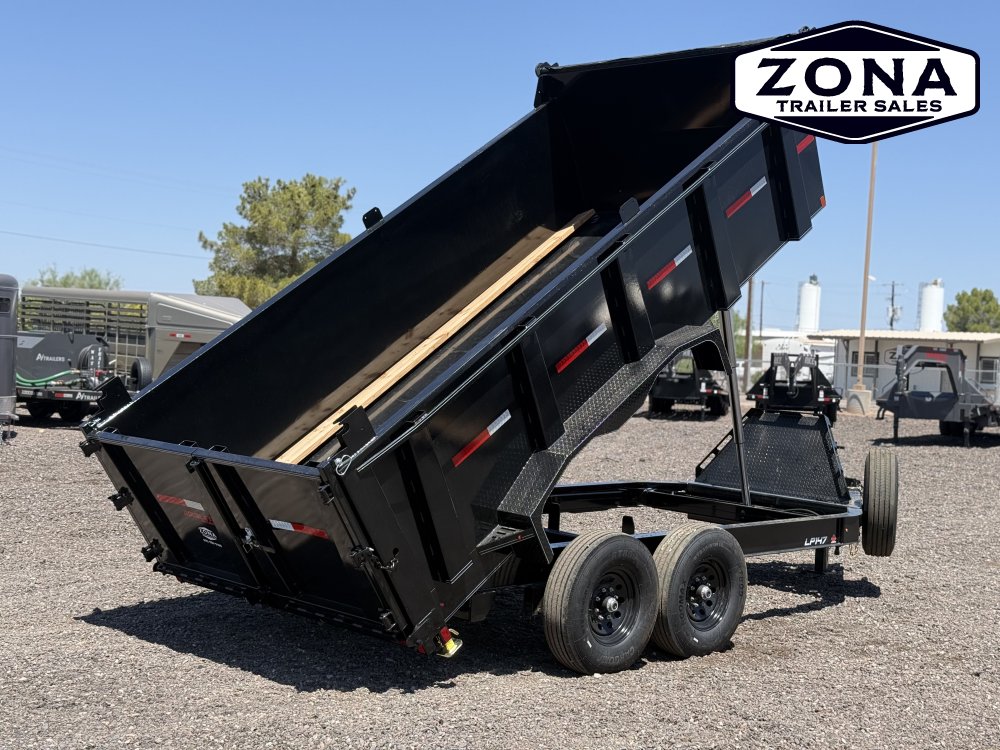 2027 Double A LP147 - 14ft Telescopic Dump - 3ft Sides - 15.4k GVWR - 7k Axles - 14 Ply Tires
