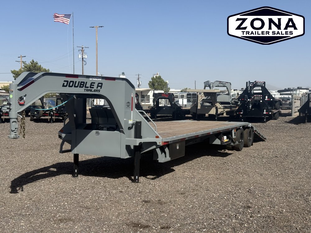 Hydraulic Dove Tail - 2027 Double A GHB258 - 36ft Hydraulic Dove Tail - 12k Axles - Hutch HD Suspens