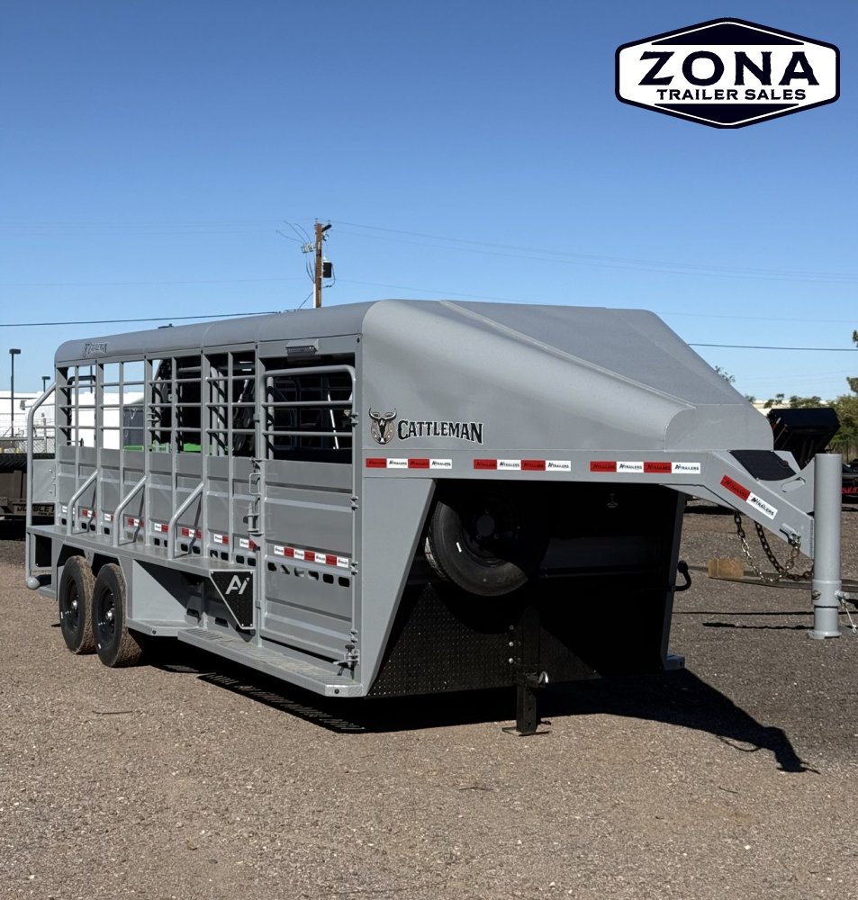 2027 Cattleman 20ft Straight Stock - Cleated Rubber Floor - 8k Torsion Axles