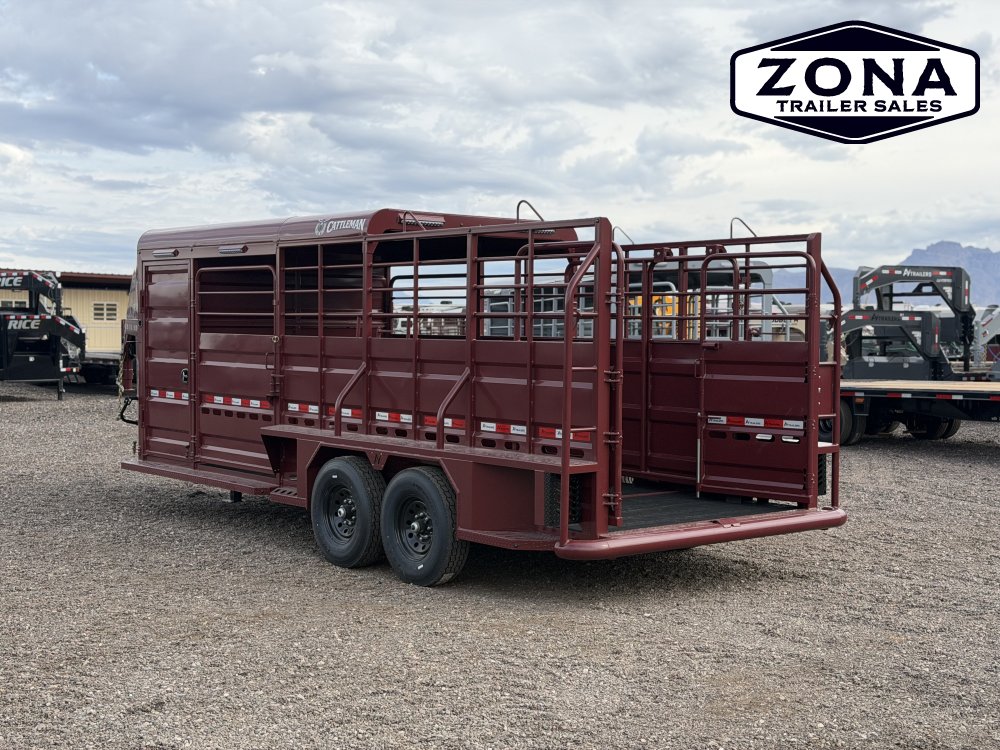 2027 Cattleman 20Ft Stock Combo 3/4 Top - Dual Tack Doors - Swing Out Saddle Racks - 7k Torsion Axles