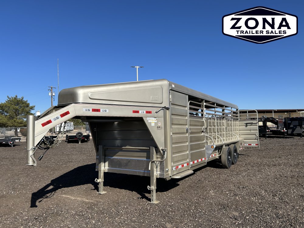 GR Trailer 6'8"X24' 14K Gooseneck Stock Trailer