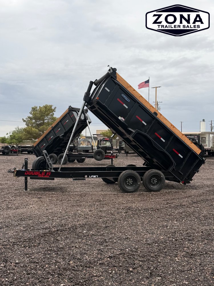 2027 DOUBLE A LP167 - 14ft Telescopic Dump - 3ft Sides - 8k Oil Bath Axles - 17.5k GVWR