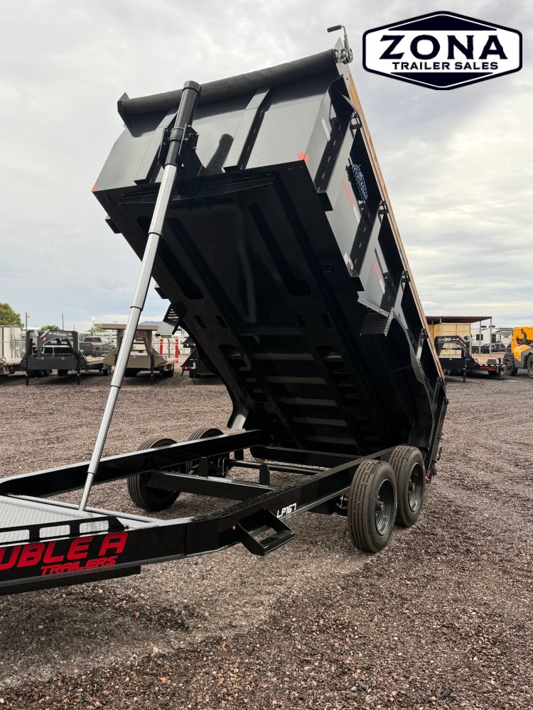 2027 DOUBLE A LP167 - 14ft Telescopic Dump - 3ft Sides - 8k Oil Bath Axles - 17.5k GVWR