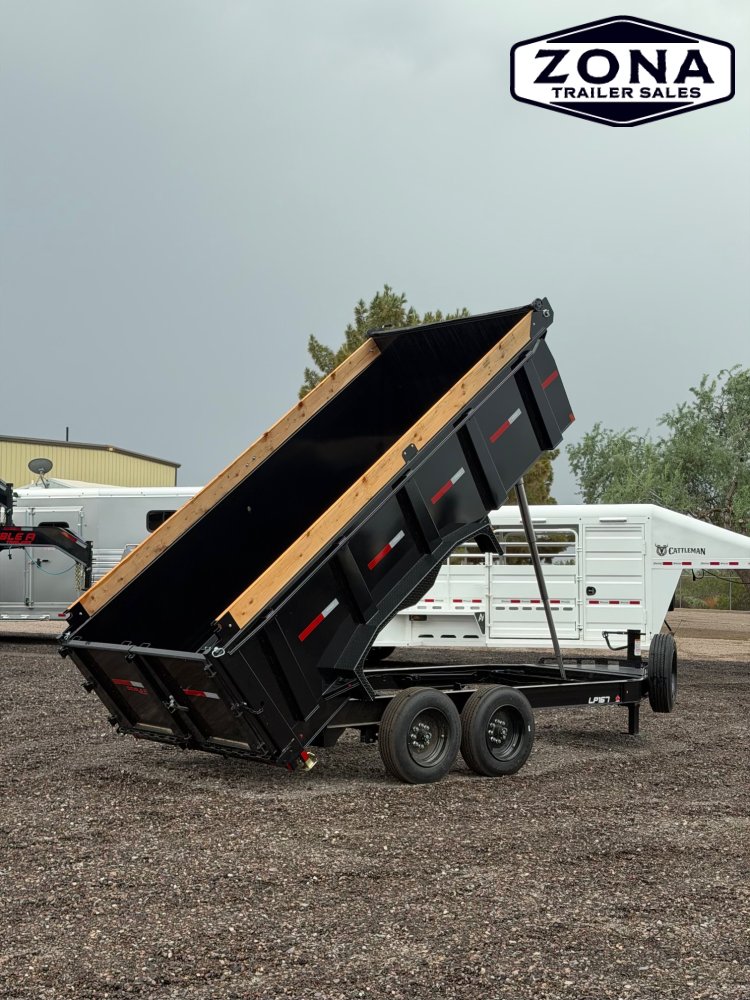 2027 DOUBLE A LP167 - 14ft Telescopic Dump - 3ft Sides - 8k Oil Bath Axles - 17.5k GVWR