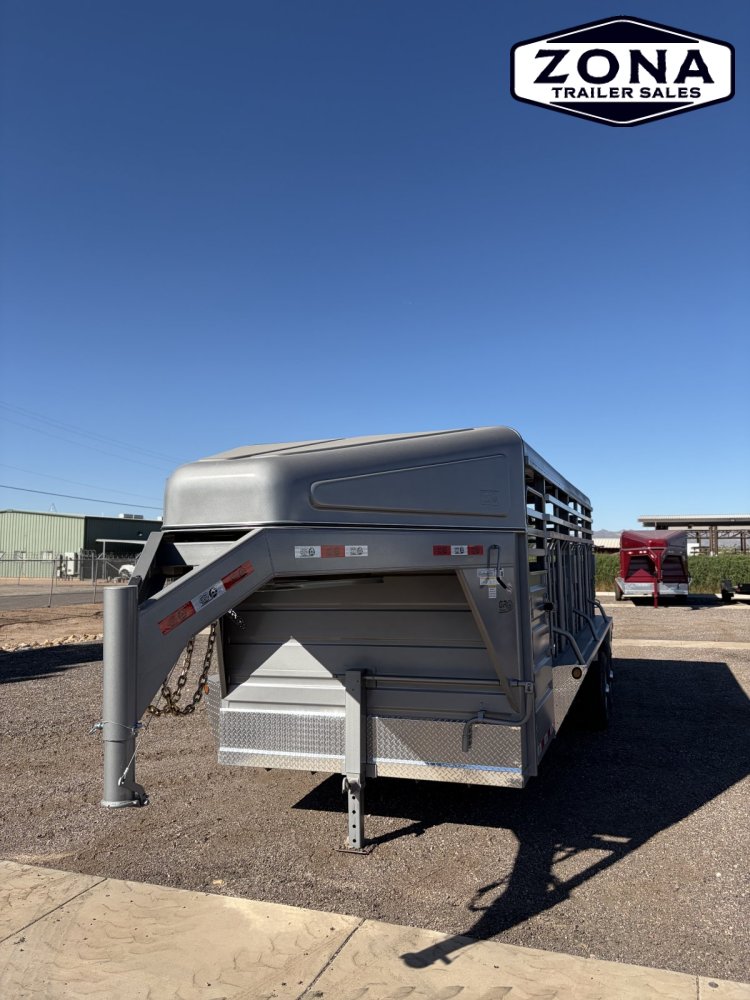 ON ORDER - ETA SEPTEMBER- 2027 GR Trailer 6'8"X20' 14K Gooseneck Stock Trailer