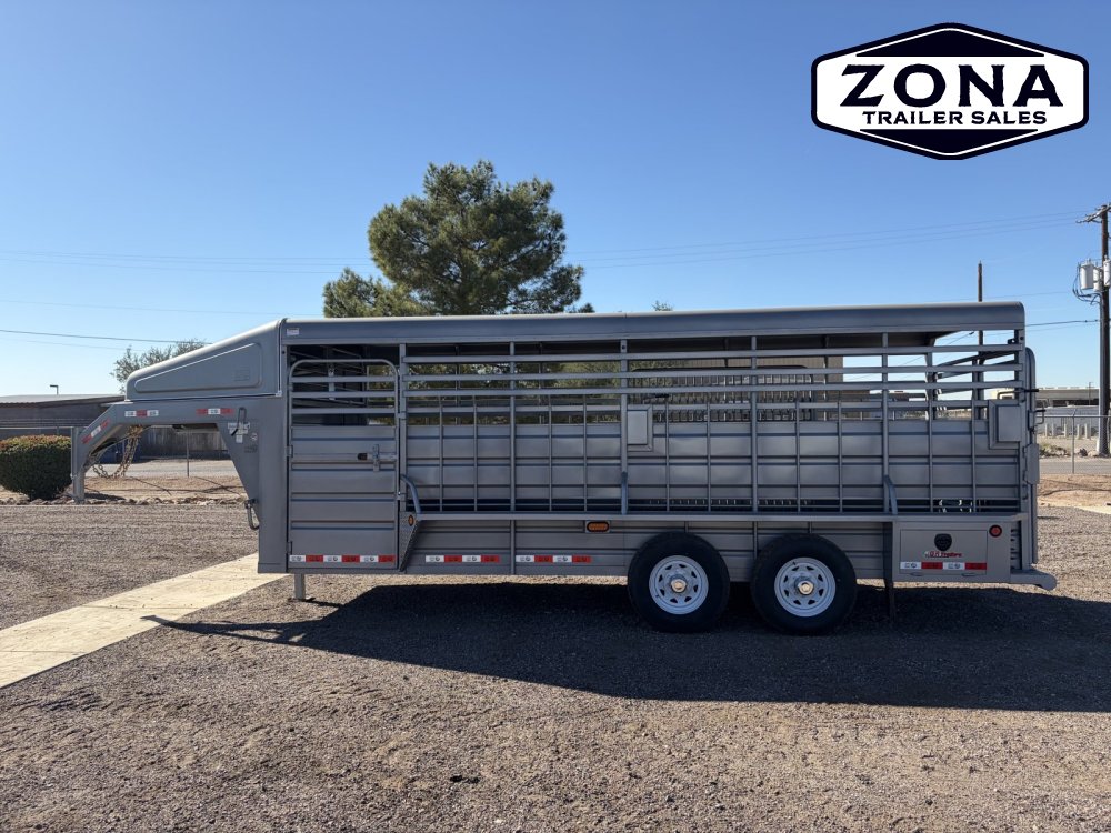ON ORDER - ETA SEPTEMBER- 2027 GR Trailer 6'8"X20' 14K Gooseneck Stock Trailer