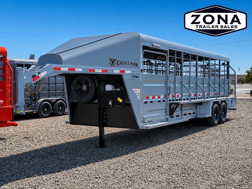 **ON ORDER** 2027 Cattleman 24Ft Straight Stock - Hydraulic Jack - 8k Axles