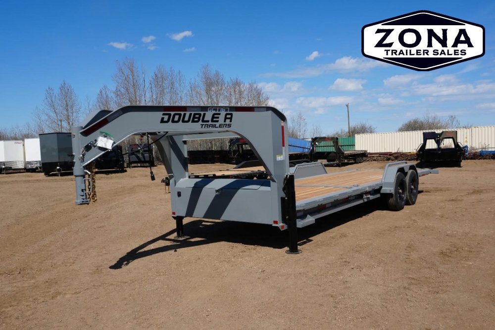 2027 Double A 24' Gooseneck Cushion Split Tilt - Hyd Jacks