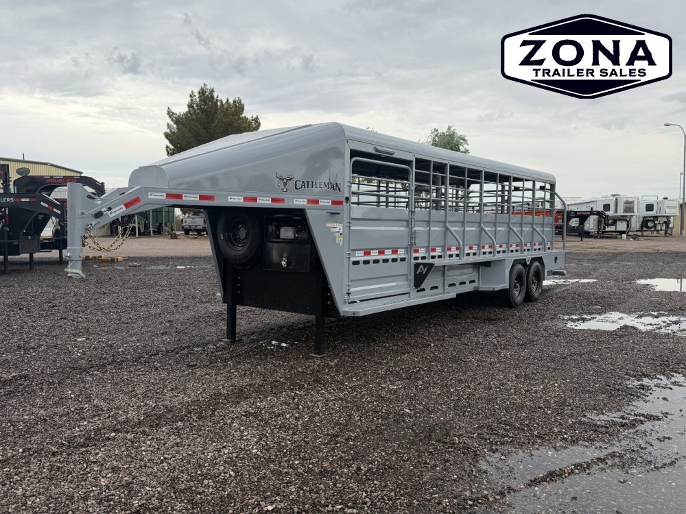 2027 Cattleman 24Ft Straight Stock - 2 Hydraulic Jack - 8k Axles