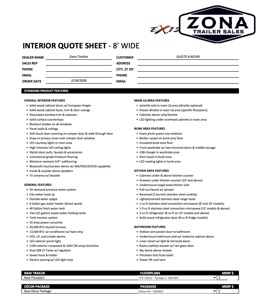 2027 Exiss 10'6" SW - 4 Horse - Generator