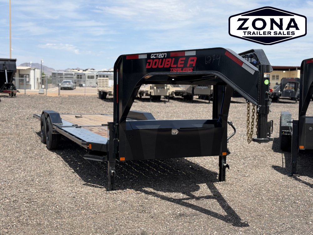 2027 Double A CT207 26ft Gooseneck Cushion Tilt - 102 Wide - Drive Over Fenders - 23k GVWR - 10k Sup