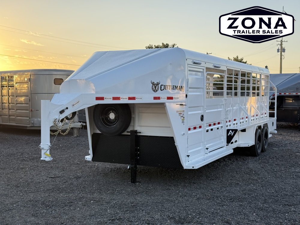 2027 Cattleman 24Ft Stock Combo - 8K Torsion Axles - Swing out saddle racks - Rubber Plank Floor
