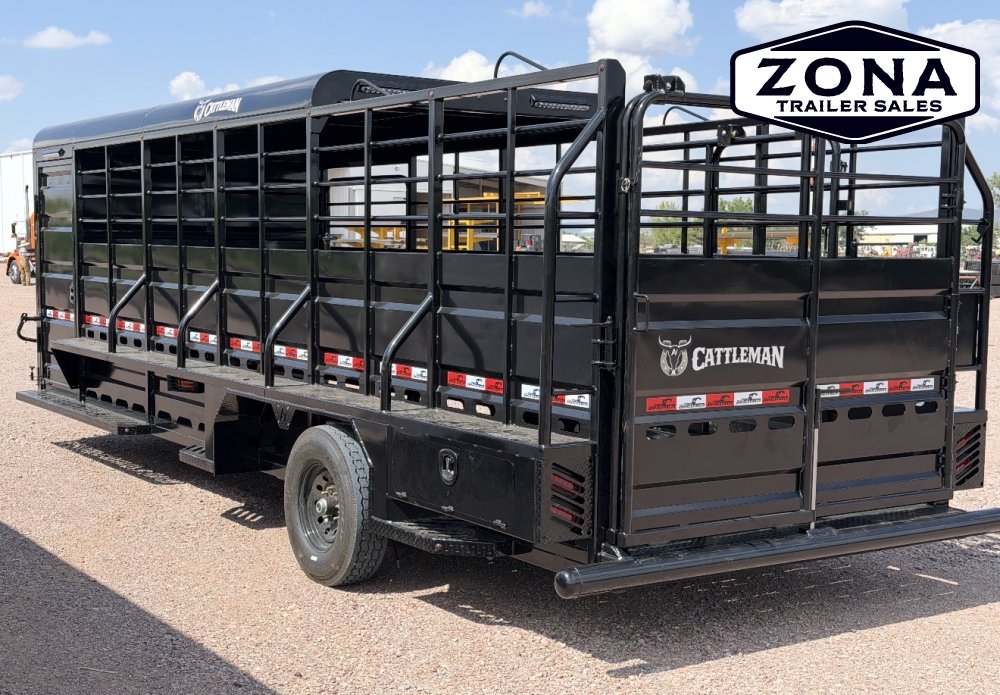 *ON ORDER* 2027 Cattleman 24Ft Stock Combo Half Top - 8k Torsion Axles - Rubber Plank Floor